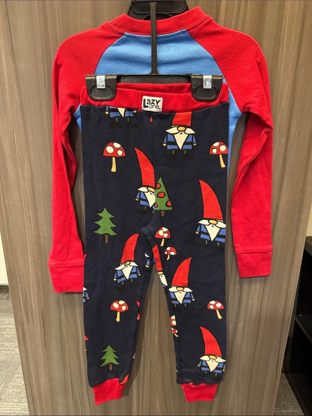 Kids Gnome PJ Set With Matching Tee and Bottoms - Picture 3 of 5